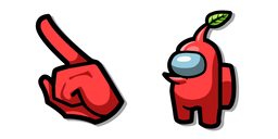 Курсор Among Us Red Pikmin Character