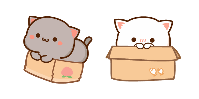 Mochi Mochi Peach Cats Peach and Goma in a Box курсор