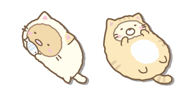 San-X Tonkatsu and Neko in Cat Costumes Cursor