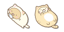 San-X Tonkatsu y Neko en Disfraces de Gato cursor