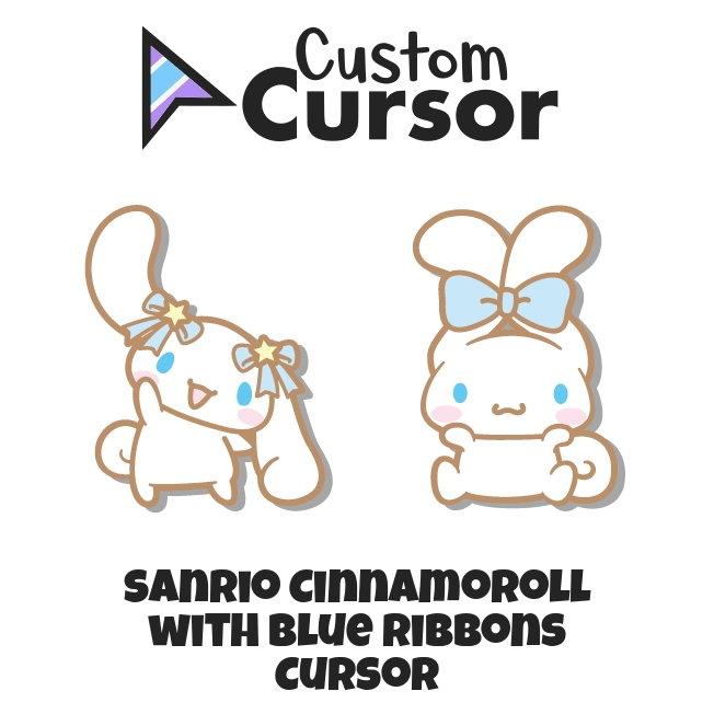 Sanrio Cinnamoroll with Blue Ribbons cursor – Custom Cursor