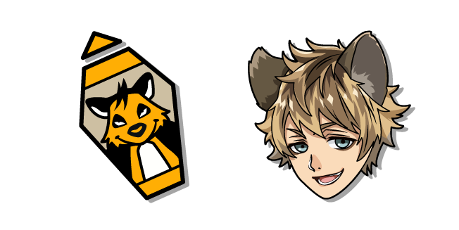 Twisted Wonderland Ruggie Bucchi and his Hyena Logo Cursor