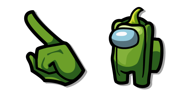 Among Us Personaje Pimiento Verde Cursor