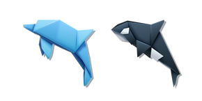 Origami Dauphin et Orque Curseur