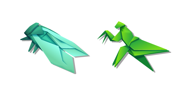 Origami Cicada and Mantis Cursor