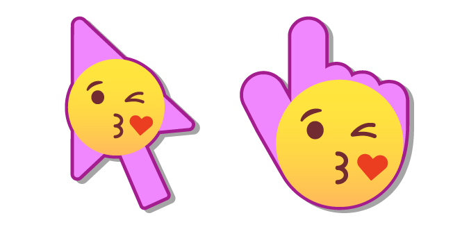 Blowing a Kiss Smiley курсор