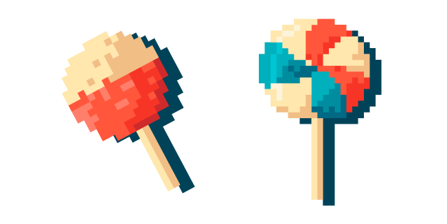 Colorful Lollipops Pixel Cursor