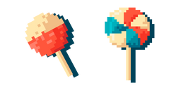 Sucettes Colorées Pixel Curseur