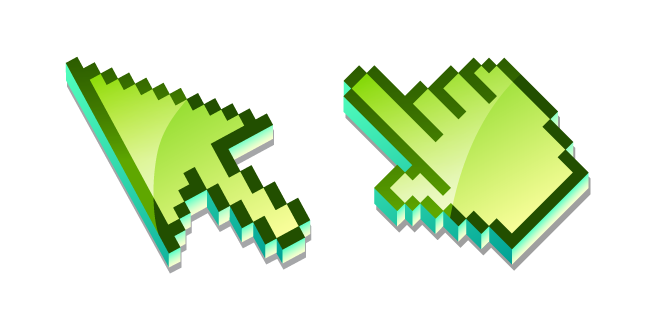 3D Vert Matcha Pixel Cursor