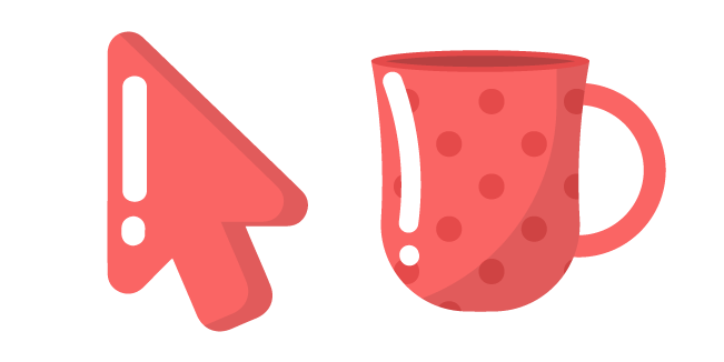Minimal Tasse Rouge à Pois Cursor