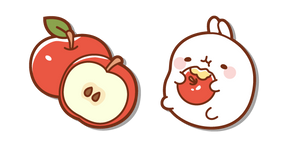 Molang con una Manzana cursor