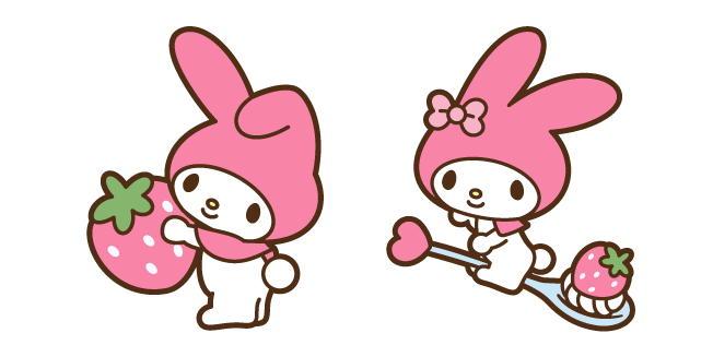 My Melody con Fresa y Cuchara Cursor
