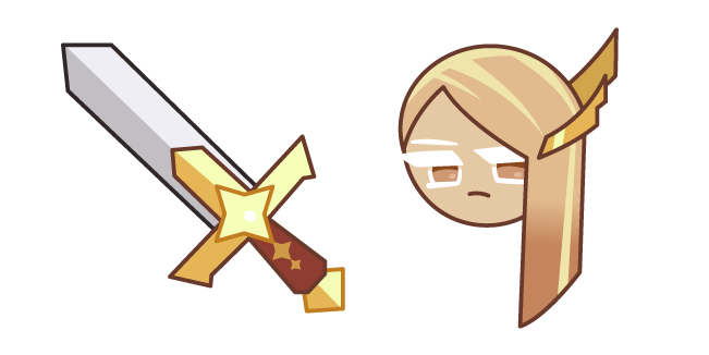 Cookie Run Financier Cookie and a Sword Cursor