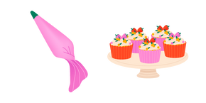Confectioner: Pastry Bag and Cupcakes Cursor