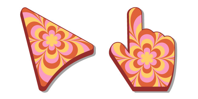 Trippy Infinite Flower Retro Pattern Cursor