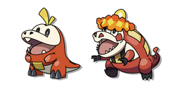 Pokemon Fuecoco et Crocalor Curseur
