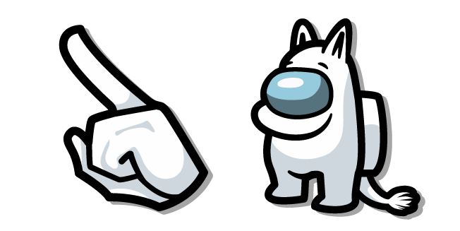Among Us White Moomintroll Character курсор