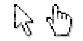 Blanc et Gris Pixel Curseur