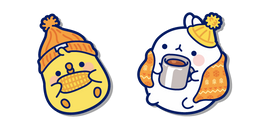 Курсор Molang and Piu Piu with Hot Cocoa and Corn