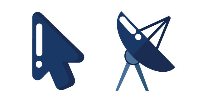 Minimal Blue Satellite Dish Cursor