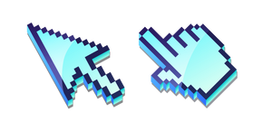 3D Iceberg Cian Pixel cursor