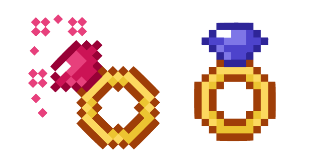 Bagues avec Pierres Précieuses Pixel Cursor