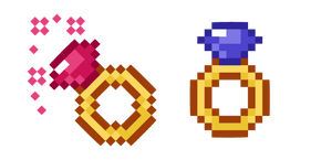 Bagues avec Pierres Précieuses Pixel Curseur