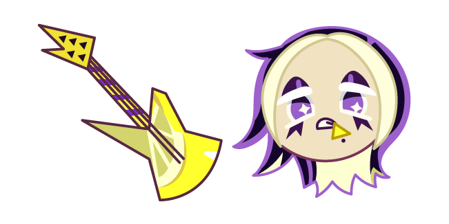 Cookie Run Black Lemonade Cookie and a Guitar Cursor