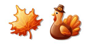 Ballons Feuille d'Automne et Dinde  Curseur