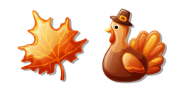 Ballons Feuille d'Automne et Dinde  Curseur