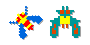 Galaga Zako y Boss Galaga cursor