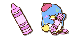 Sanrio Tuxedo Sam with a Pink Crayon Cursor