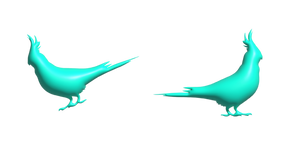 Курсор Simple 3D Cyan Parrot