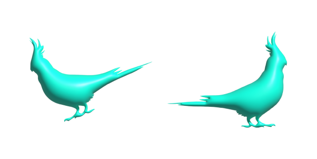 Simple 3D Cyan Parrot курсор