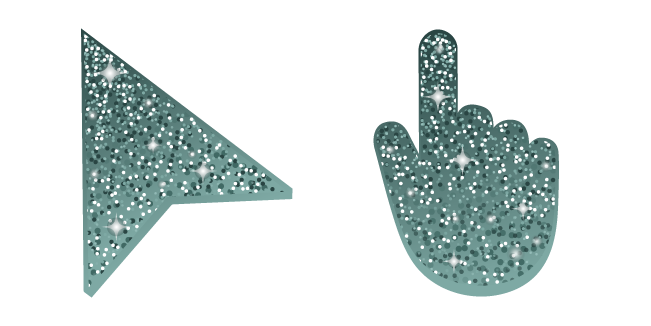 Oxley Verde Glitter Cursor