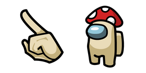 Among Us Beige Fly Agaric Character Cursor