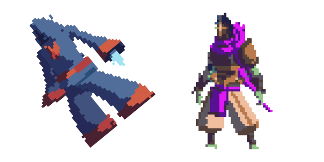 Dead Cells Cultist and Donatello Outfits Cursor