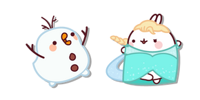 Molang Elsa y Piu Piu Olaf cursor