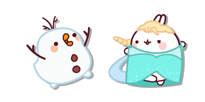 Molang Elsa y Piu Piu Olaf Cursor
