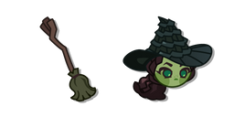 Cookie Run Elphaba Cookie y una Escoba Cursor