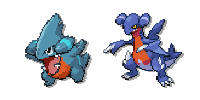 Pokemon Gible and Gabite Pixel курсор