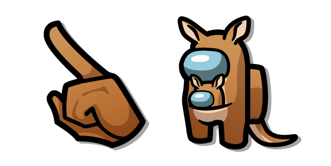 Among Us Brown Kangaroo Character курсор