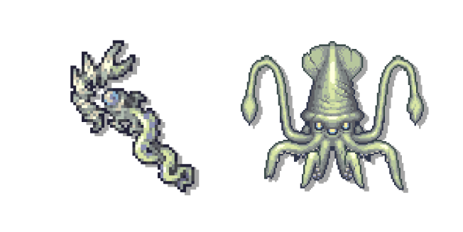 Terraria Colossal Squid and Calamari's Lament Cursor