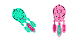 Green and Pink Dreamcatchers Cursor