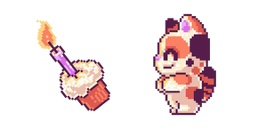 Chat et Cupcake d'Anniversaire Pixel Curseur