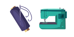 Couturière : Fil et Machine à Coudre Curseur