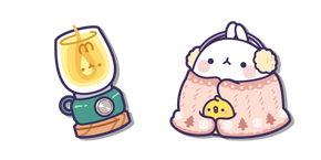 Molang y Piu Piu con su Manta y Farol cursor