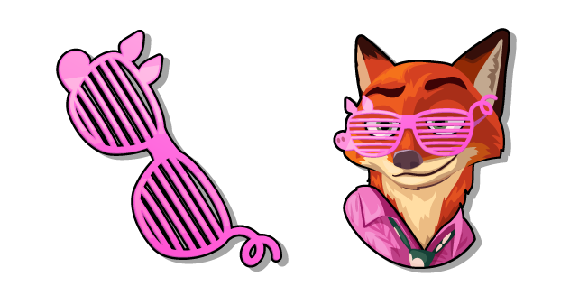 Zootopia 2 Nick Wilde et ses Lunettes Roses Cursor