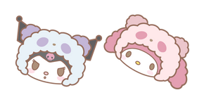 Kuromi and My Melody en Bonnets Panda Curseur