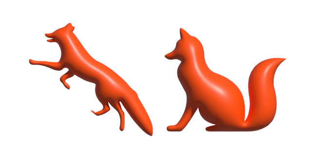 Simple 3D Red Fox курсор